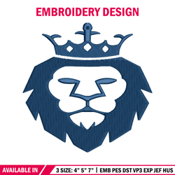 King Lion Logo embroidery design, King Lion Logo embroidery, animal design, embroidery file, logo shirt, Digital downloa