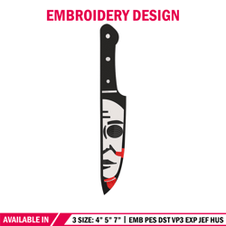 Knife horror movie embroidery design, Horror embroidery, Embroidery file,Embroidery shirt, Emb design, Digital download