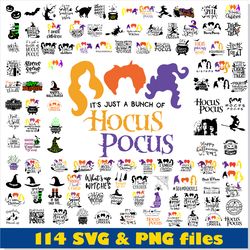 Hocus Pocus SVG Bundle, Hocus Pocus PNG Bundle, Halloween SVG Bundle, Halloween PNG Bundle, Hocus Pocus SVG Cricut