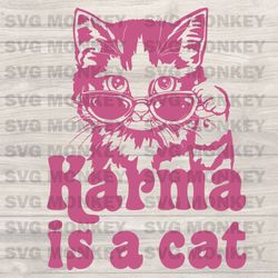 Karma Is A Cat Taylor Karma Vibe SVG Cutting Digital File SVG EPS DXF PNG