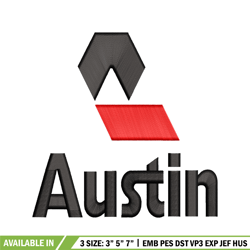 Austin logo embroidery design, Austin logo embroidery, logo design, embroidery file, logo shirt, Digital download.