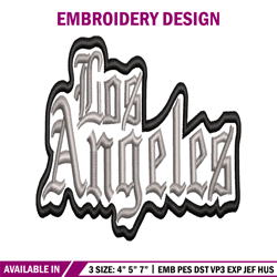 Los Angeles logo embroidery design, Los Angeles Logo embroidery, logo design, embroidery file, Digital download.
