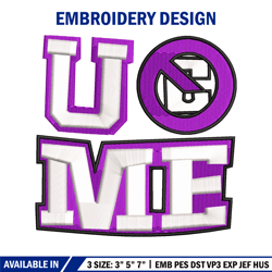 Logo John Cena Uc Me embroidery design, Logo embroidery, logo design, embroidery file, logo shirt, Digital download.