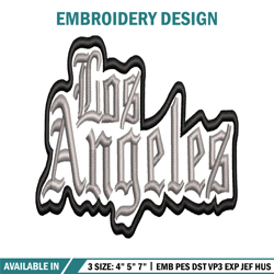 Los Angeles logo embroidery design, Los Angeles Logo embroidery, logo design, embroidery file, Digital download.