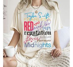 Vintage Taylor The Eras Tour 2023 Shirt, Taylor Album Logo 2023 Shirt, Swiftie Merch, Vintage The Eras Tour 2023, Midnig