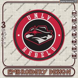 NCAA Logo Embroidery Files, NCAA UNLV Rebels Embroidery Designs, UNLV Rebels Machine Embroidery Designs