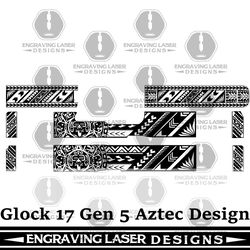 Engraving Laser Designs Glock 17 Gen 5 Aztec Design