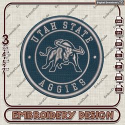 NCAA Logo Embroidery Files, NCAA Utah State Aggies Embroidery Designs, Utah State Aggies Machine Embroidery Designs
