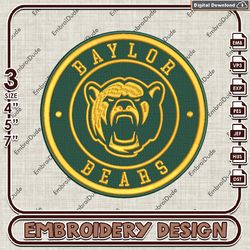 NCAA Logo Embroidery Files, NCAA Baylor Bears Embroidery Designs, Baylor Bears Machine Embroidery Designs