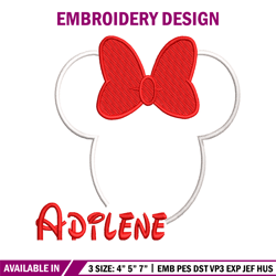 Minnie Mouse head embroidery design, Minnie Mouse head embroidery, Logo shirt, Disney embroidery, Digital download