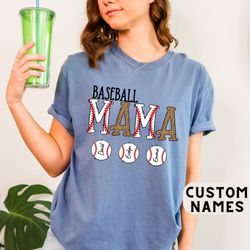 personalized baseball mom shirt with kids name, children name on baseball mom shirt, baller mom shirt baseball game day
