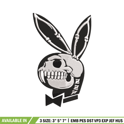 Bunny skeleton embroidery design, Logo embroidery, Embroidery file, Embroidery shirt, Emb design, Digital download