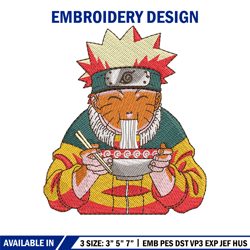 Naruto ramen embroidery design, Naruto embroidery, Anime design, Embroidery shirt, Embroidery file, Digital download