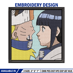 Naruto x hinata embroidery design, Naruto embroidery, Anime design, Embroidery shirt, Embroidery file, Digital download