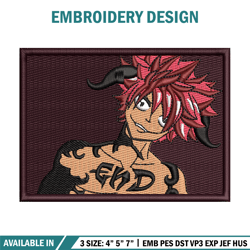 Natsu frame embroidery design, Fairy tail embroidery, Anime design, Embroidery shirt, Embroidery file, Digital download