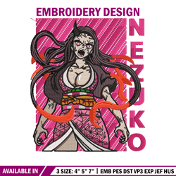 Nezuko demon embroidery design, Nezuko embroidery, Anime design, Embroidery shirt, Embroidery file, Digital download