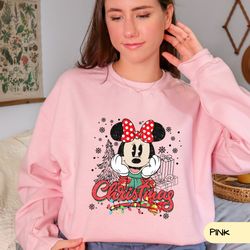 Vintage Disneyland Christmas Sweatshirt, Disneyland Sweatshirt, Christmas Family Shirt, Mickey and Minnie Friends Christ