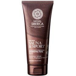 Natura Siberica Sauna & Sport for Men Shampoo-gel 3in1 for hair, beard and body 200ml / 6.76oz