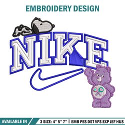 Nike bear dog embroidery design, Cartoon embroidery, Nike design, Embroidery shirt, Embroidery file,Digital download