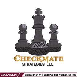 Check mate embroidery design, Chess embroidery, Embroidery file, Embroidery shirt, Emb design, Digital download