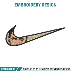 Nike shikamaru embroidery design, Naruto embroidery, Nike design, Embroidery shirt, Embroidery file, Digital download