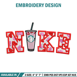 Nike starbuck embroidery design, Starbuck embroidery, Nike design, Embroidery shirt, Embroidery file,Digital download