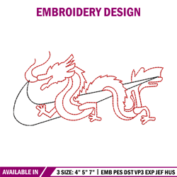 Nike x dragon asian embroidery design, Dragon embroidery, Nike design,Embroidery shirt,Embroidery file, Digital download