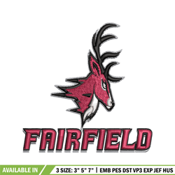 Fairfield Stags embroidery design, Fairfield Stags embroidery, logo Sport, Sport embroidery, NCAA embroidery.