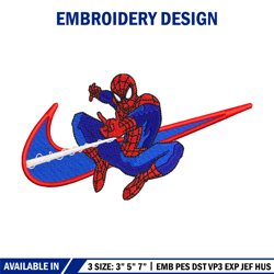 Nike x spiderman embroidery design, Mavel embroidery, Nike design, Embroidery shirt, Embroidery file, Digital download