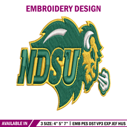 North Dakota State Bison embroidery, North Dakota State Bison embroidery, Sport embroidery, NCAA embroidery.