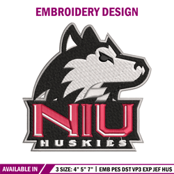 Northern Illinois Huskies embroidery, Northern Illinois Huskies embroidery, Sport embroidery, NCAA embroidery.