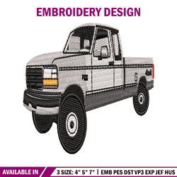 Pickup Truck embroidery design, Pickup Truck embroidery, embroidery file, car design, logo shirt, Digital download.