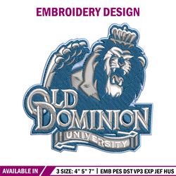 Old Dominion Monarchs embroidery design, Old Dominion Monarchs embroidery, logo Sport, Sport embroidery, NCAA embroidery
