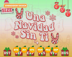 Bad Bunny Embroidery Designs, Christmas Embroidery Designs, Un Navidad Sin Ti Embroidery, Merry Christmas Embroidery Designs