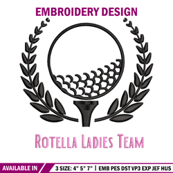 Rotella ladies team embroidery design, Sport embroidery, Emb design, Embroidery shirt, Embroidery file, Digital download