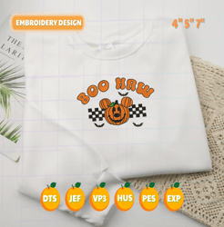 Boo Haw Pumpkin Embroidery Design, Halloween Embroidery Design, Pumpkin Face Embroidery Machine Design, Pumpkin Halloween File