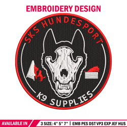 Sks hundesport embroidery design, Sks embroidery, Logo design, Embroidery shirt, Embroidery file, Digital download