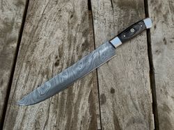 custom handmade damascus steel chef knife handle hardwood