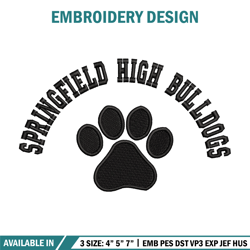 Springfield embroidery design, Logo embroidery, Emb design, Embroidery shirt, Embroidery file, Digital download