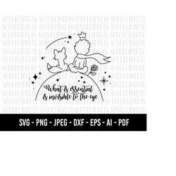 COD1201-The Little Prince and the fox SVG/The Little Prince Svg/The Little Prince Clipart/Le Petit Prince Art/Cut file C