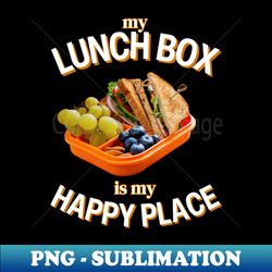 png transparent digital download file - sublimation lunch box design - bring happiness to your meals