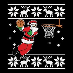 Santa Claus Christmas Basketball Player Christmas Svg, Christmas Svg Files, Christmas logo Png, Instant download