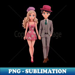 PNG Transparent Digital Download - Sublimation Files of Margot Robbie and Cillian Murphy in Barbenheimer - Print Your Own Stylish Couple Art