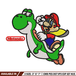 Mario dragon embroidery design, Mario embroidery, Embroidery file, Embroidery shirt, Emb design, Digital download