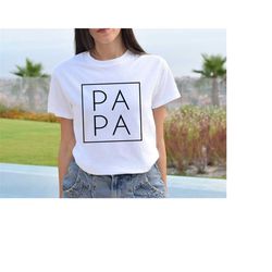 Papa frame  Square Shirt ,Papa Shirt, Papa To Be, Fathers Day Gift Shirt, Papa Gift Shirt, Papa Shirt, New Papa Shirt ,F