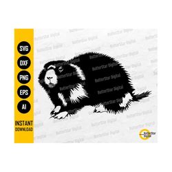 Groundhog SVG | Woodchuck SVG Illustration Graphic Drawing Decal | Cricut Silhouette Cutting File | Printable Clipart Di