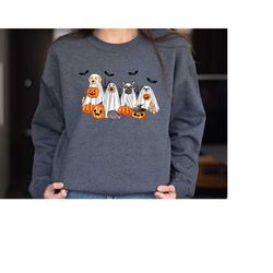 Halloween Dog Sweatshirt, Cute Halloween Shirt ,Halloween Dog Tee, Halloween Dog Gift Tee, Dog Lover Halloween Shirt, Ha