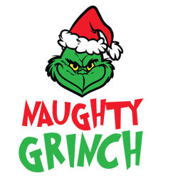 Naughty Grinch SVG, The Grinch Svg, Grinch Christmas Svg, Grinch Face Svg Digital Download