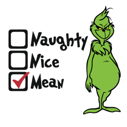 Naughty Nice Mean Grinch SVG, The Grinch Svg, Grinch Christmas Svg, Grinch Face Svg Digital Download