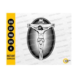 Crucifix SVG | Jesus Christ SVG | Cross SVG | Religious Christian Faith Worship | Cricut Cutting Files Clipart Vector Di